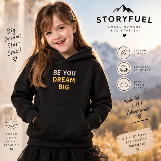 Be You Dream Big Kids Embroidered Eco Hoodie