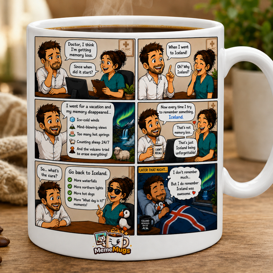 White glossy, Comic coffee mug